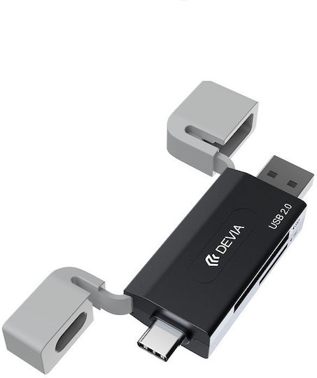 Devia Card Reader USB 2.0 Type-C για SD/microSD