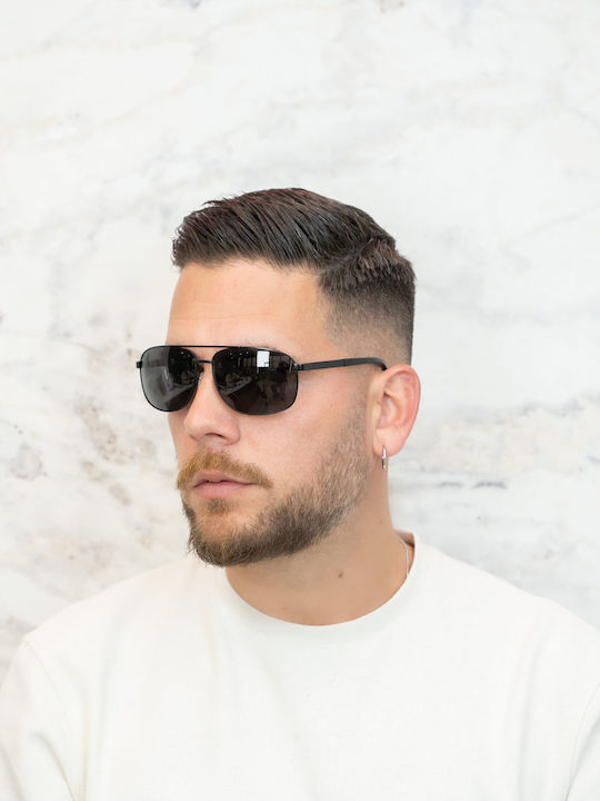 Monte Napoleone Unisex Sunglasses with Black Frame and Grey Lens MN4569-C2