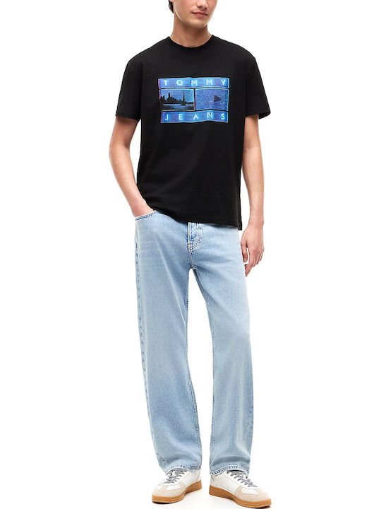 T-Shirt Schwarz-Blau