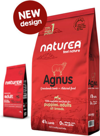 Naturea Naturals Agnus 2кг Суха Храна без Зърнени храни и Глутен за Възрастни Кучета с Агнешко