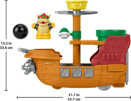 Flying Ship – My Super Mario Little People Playset Bowser’s Airship Fisher-price