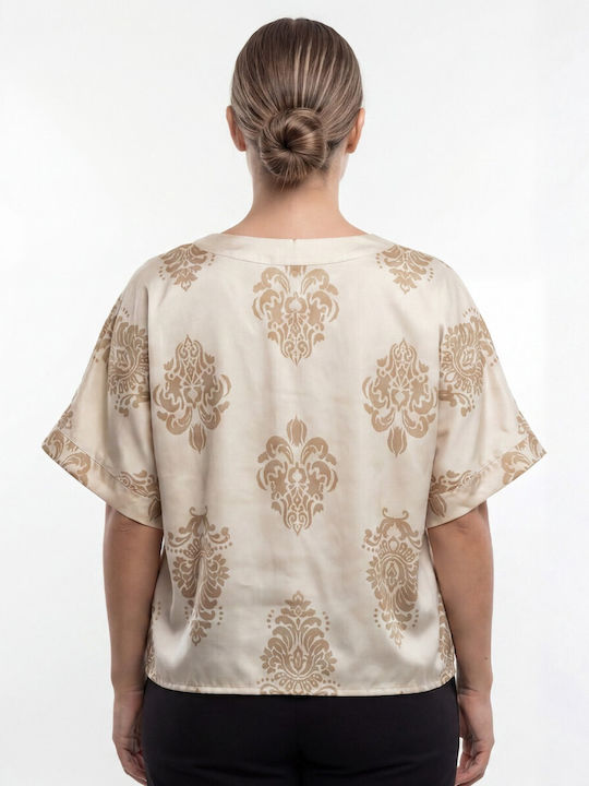 Damen Bluse Beige