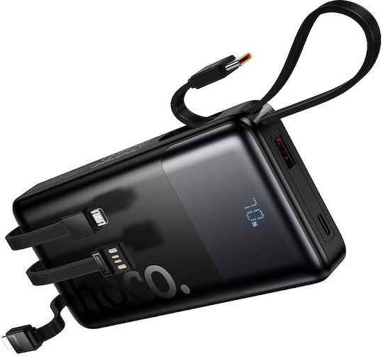 Hoco J156 Power Bank 10000mAh 22.5W με Θύρα USB-A και Θύρα USB-C Quick Charge 3.0 Μαύρο