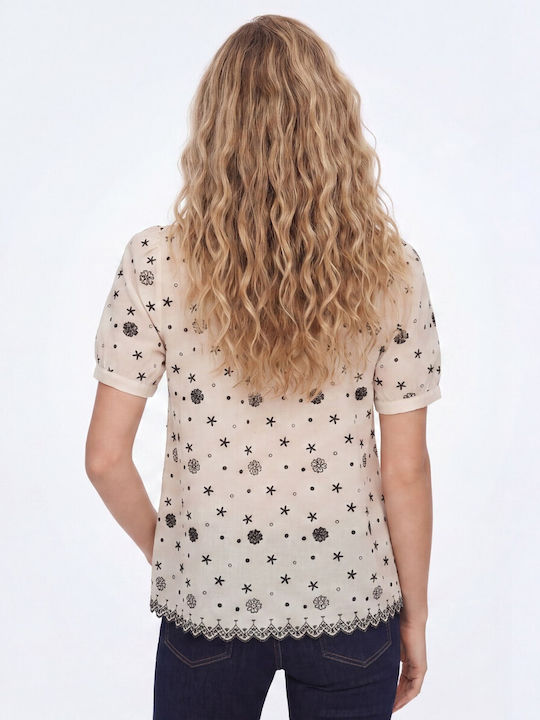 Damen Bluse Beige
