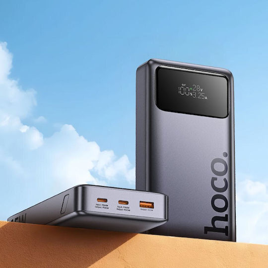 Hoco Q40 Leader Power Bank 25000mAh 65W με Θύρα USB-A και 2 Θύρες USB-C Power Delivery / Quick Charge 2.0 / Quick Charge 3.0 Γκρι