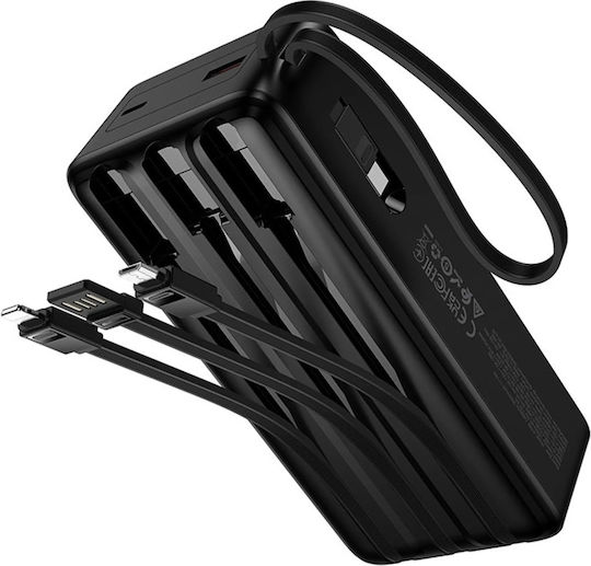 Hoco J156B Founder Power Bank 30000mAh 22.5W with USB-A Output Port and USB-C Output Port Power Delivery Quick Charge Black