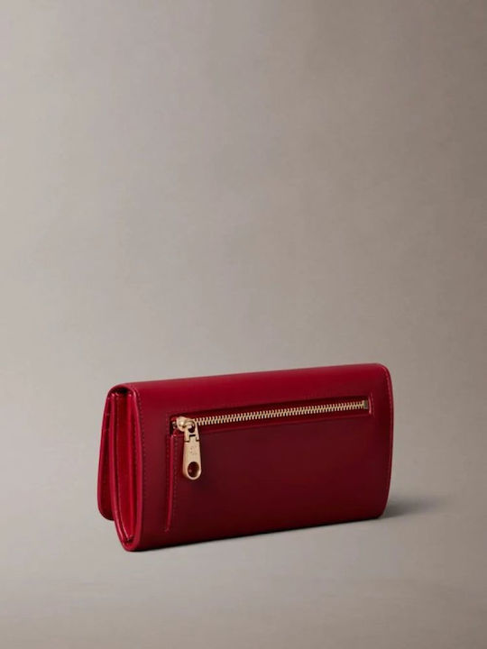 Large Leather Women's Wallet with RFID Burgundy