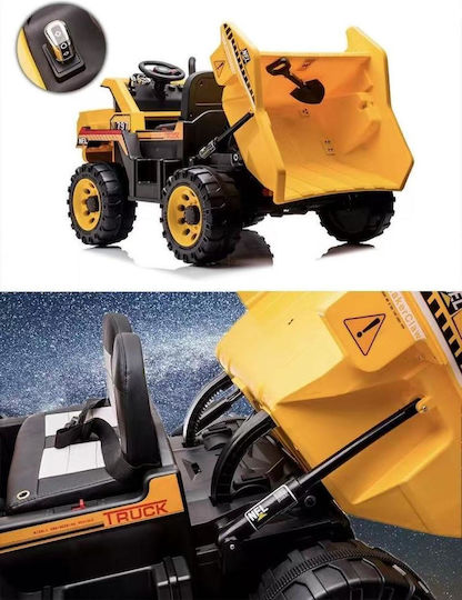 Doppelsitzer Lastwagen mit Fernbedienung 12 Volt Gelb