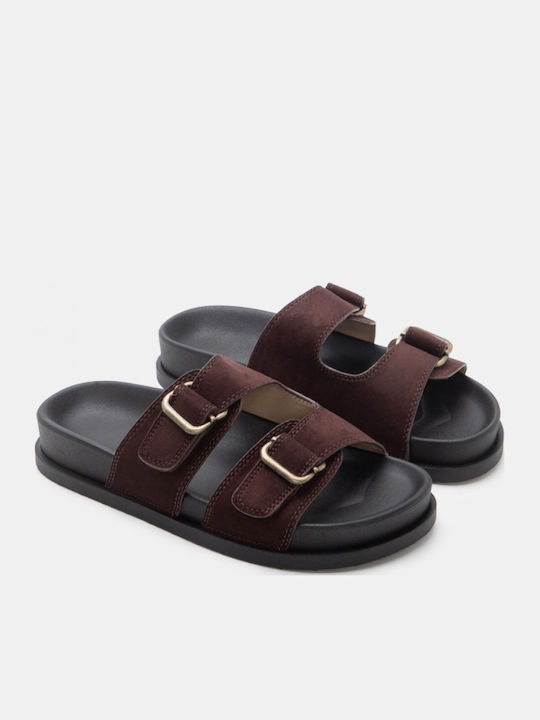 Дамски Сандали Flatforms Кафяви