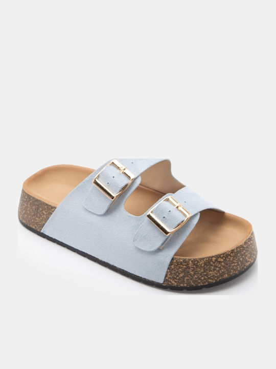 Damen Flatforms Hellblau