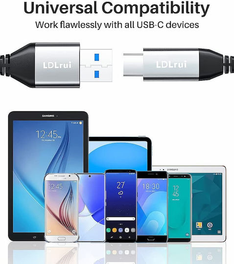 Ldlrui YJ-CBAC88 USB Typ-C Kabel USB 3.2 männlich - USB-A Schwarz 0.9m
