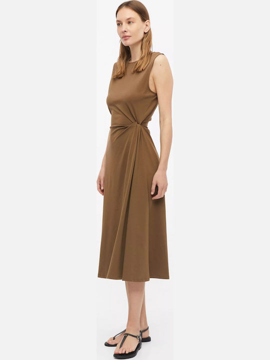 Summer Midi Dress with Drape 8918