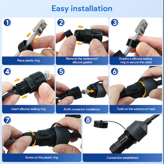 Rj45 Waterproof Cable Adapter Starlink Standard Gen 3 V4