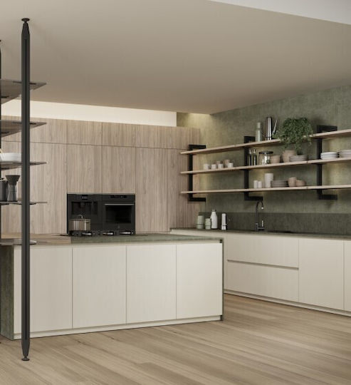 Kit of Articulated Shelf Frame 3 Shelves Support Only on Wall Without Wooden Elements Emuca Zero 7021854 Matte Black
