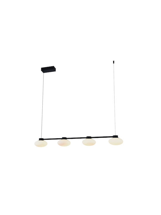 VK Lighting Κρεμαστό Φωτιστικό Μαύρο LED με Θερμό Λευκό Φως
