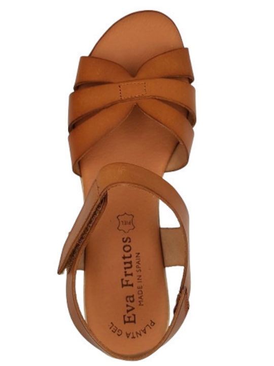 Anatomisch Damenplattformen Stil Ankle Strap Farbe Tabac Braun