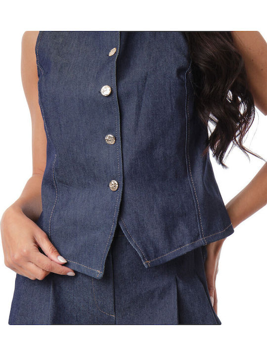 Women's Set with Dark Blue Jean Shorts