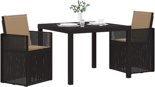 Garten- und Outdoor-Möbelsets 3 Stück Anthrazit mit Kissen