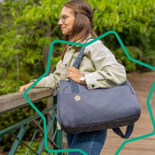 Badabulle Τσάντα-Αλλαξιέρα Ώμου/Χειρός Μπλε 40x20x27εκ.