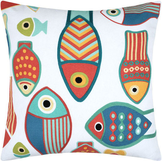 Sofa Cushion S-f Colorfish White 50x50cm