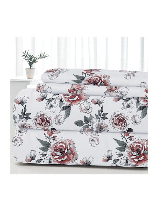 Floral Σεντόνι Μονό 170x260εκ. Floral 050