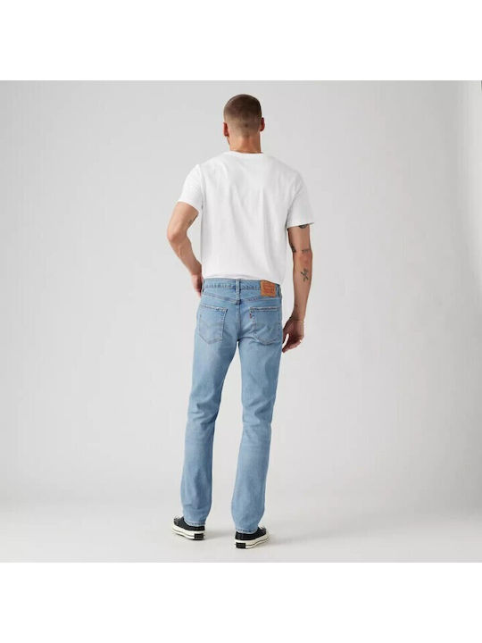 511 Pantaloni Jeans pentru Bărbați cu Croială Slim Îngustă Albastru deschis