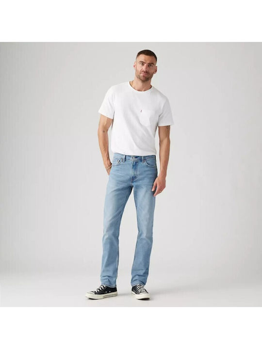 511 Pantaloni Jeans pentru Bărbați cu Croială Slim Îngustă Albastru deschis