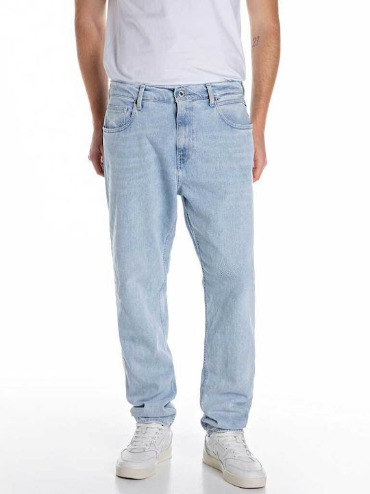 Sandot Men's Jeans Pants Elastic Light Blue