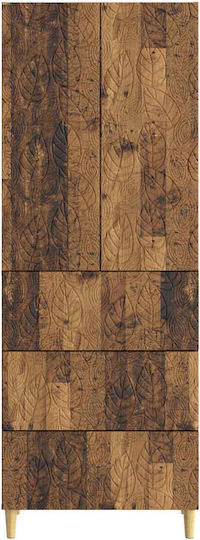 Living Room Cabinet Made of Particle Board Vintage Wood 66x34.5x90cm