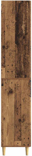 Living Room Cabinet Made of Particle Board Vintage Wood 66x34.5x90cm