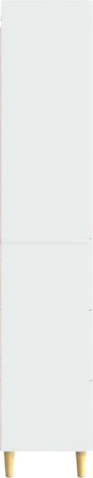 Wall Living Room Cabinet Made of Particle Board White 66x34.5x90cm