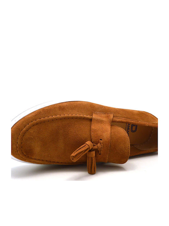 Suede Ανδρικά Loafers σε Ταμπά Χρώμα
