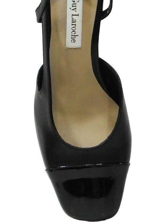 Leather Heels With Medium Heel Black