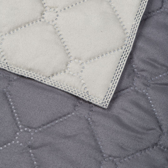 Κουβερλί Υπέρδιπλο Microfiber Gray 220x240cm