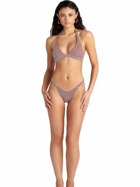 Bikinihosen Slip Hohe Taille Bronze