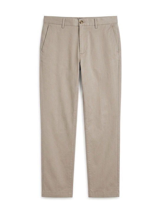 Elastic Tapered Trousers Beige