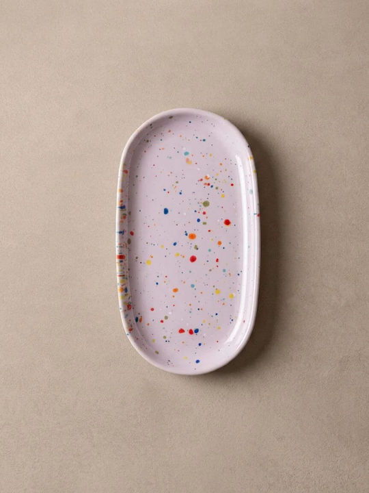 Egg Back Home Decorative Ceramic Oval Tray 18x9.5x2cm 6 Pieces