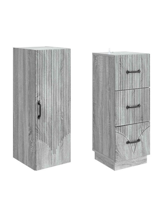 Wooden Storage Cabinet with 2 Drawers L33xW34.5xH87cm