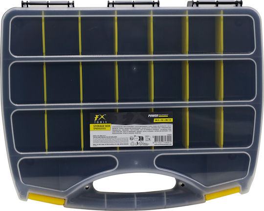 Plastic Organizer Case 23 Slots – Organizer Screws Tool Compartment Organiser 23 Slots Black 38.5x32x6.3cm