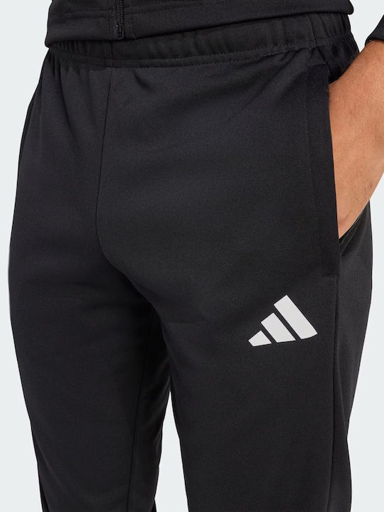 Sereno Men's Sweatpants with Elastic Black White