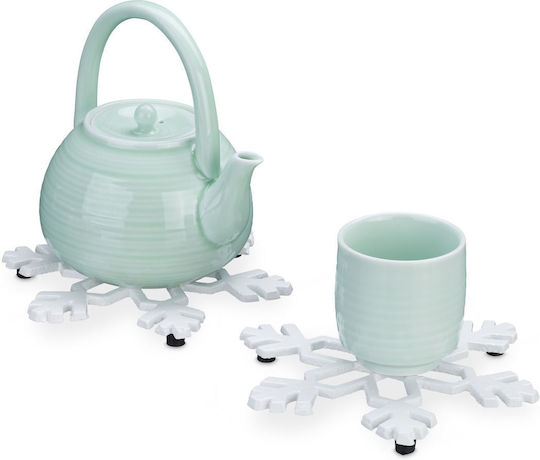 Relaxdays Coasters White 2 Pieces