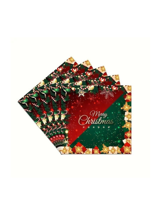 Alista Home Set Șervețele Verzi De Crăciun 16.5x16.5cm 20 Bucăți