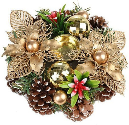 Alista Home Christmas Gold Candlestick