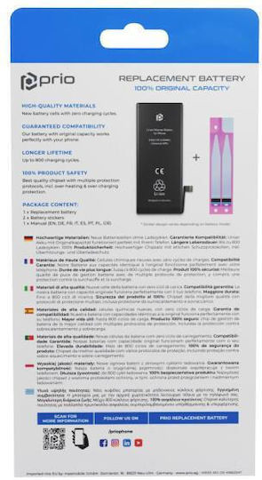 Prio Prio Ersatzhandy-Akku 3582mAh Für Apple iPhone 16 Pro