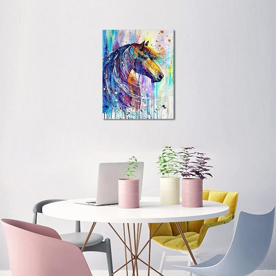 Pferde Bildrahmen Buntes Malen Nach Zahlen Set Ästhetisch 40x50 Cm