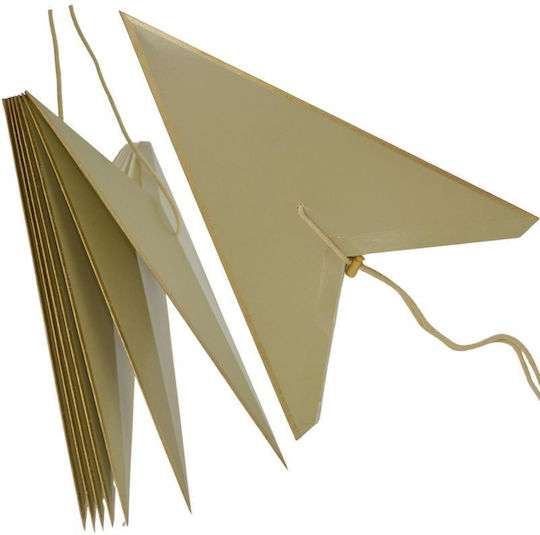 Mica Christmas Decorative Pendant Star Illuminated Paper Natural White 18x75cm