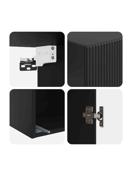 Dulap Suspendat Negru 33x34.5x90 cm
