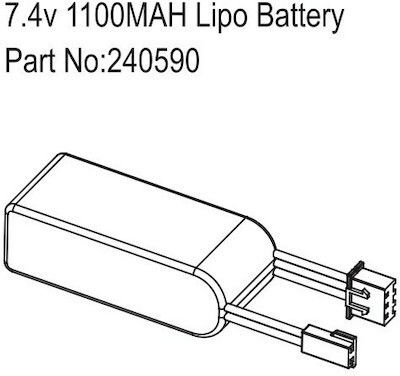 Absima Baterie Li-Po 7.4V 1100mAh 2S XT30 Pentru Vehicul RC