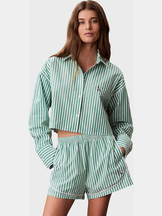 Μακρυμάνικο Γυναικείο Πουκάμισο Green