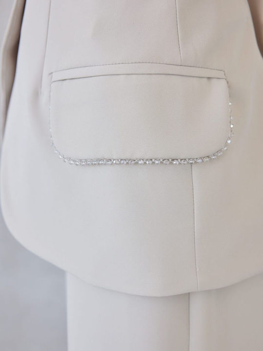 Γυναικεία Μπλούζα Strapless Greige